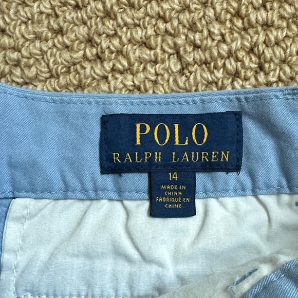 Polo by Ralph Lauren Blue and Pink Flat Front Shorts - Picture 3 of 4